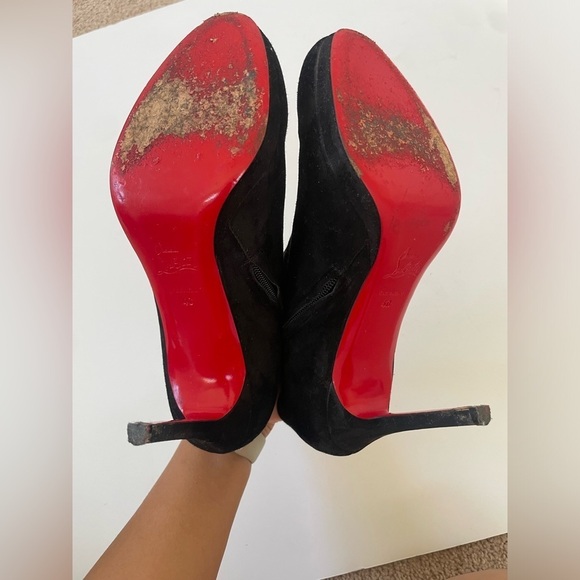 Christian Louboutin Black Suede leather Ankle boots 100mm EU 40 - Picture 8 of 10